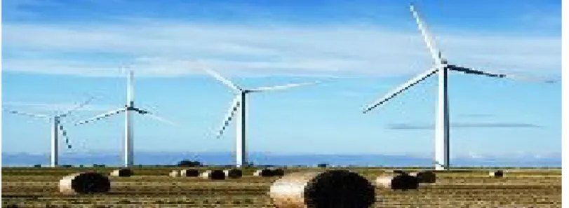 Gambar   2.1  Ladang   pembangkit   listrik   tenaga   angin   terapung   (floating   wind  farm) dengan sistim Hexa-float