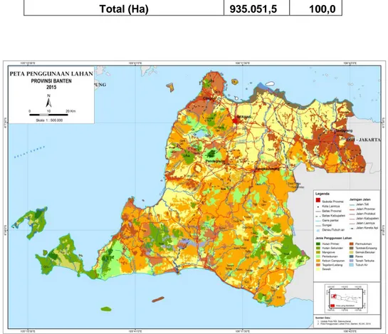 Gambar 2.9. Persebaran spasial jenis penggunaan lahan di Provinsi Banten 