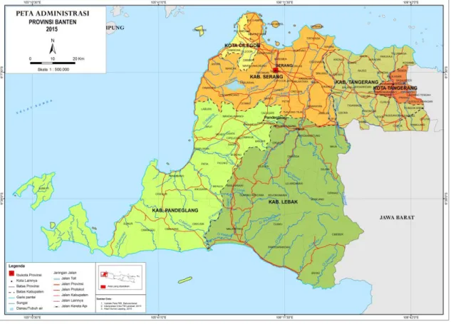 Gambar 2.1. Peta Wilayah Provinsi Banten 