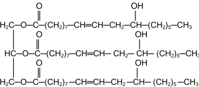 Gambar 2. Struktur Kimia Minyak Jarak Ricinus communis 