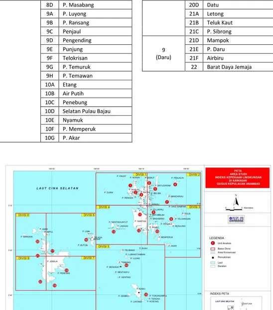 Gambar 1  Peta Wilayah Studi Indeks Kepekaan Lingkungan 
