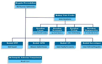 Gambar 3.1 : Struktur organisasi pada badan pengawasan keuangan dan pembangunan 