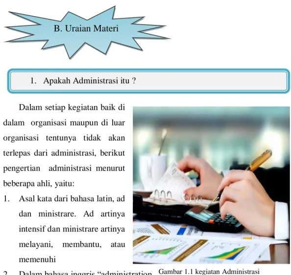Gambar 1.1 kegiatan Administrasi 