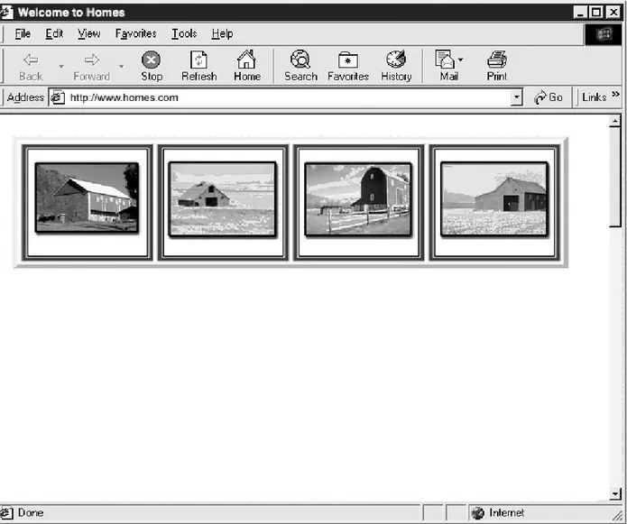 Figure 2-14 The Web page displays a thumbnail for each full-size graphic 