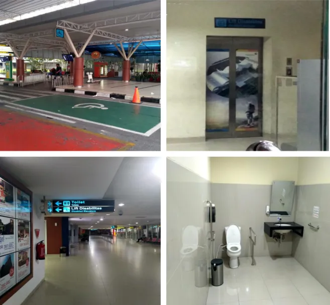 Gambar 3: fasilitas disabilitas di lingkungan Bandara Sultan Syarif Qasim Pekanbaru 