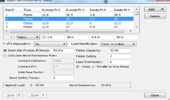 Gambar 6. Parameter Geogrid 