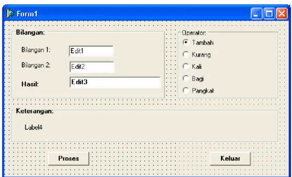 Gambar 1 Tampilan User Interface Praktikum  