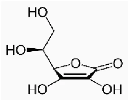 Gambar 2. Struktur kimia asam askorbat 