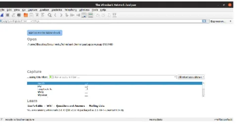 Gambar 2.5 Graphical  User Interface Wireshark. 