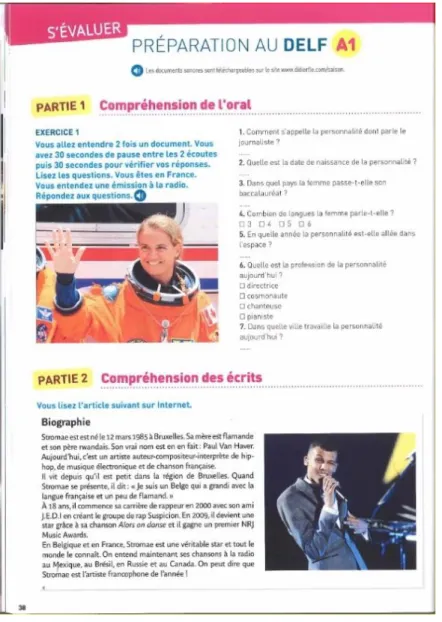 Gambar 2.7 Tampilan bagian S’évaluer dalam Méthode de Français Saison 1