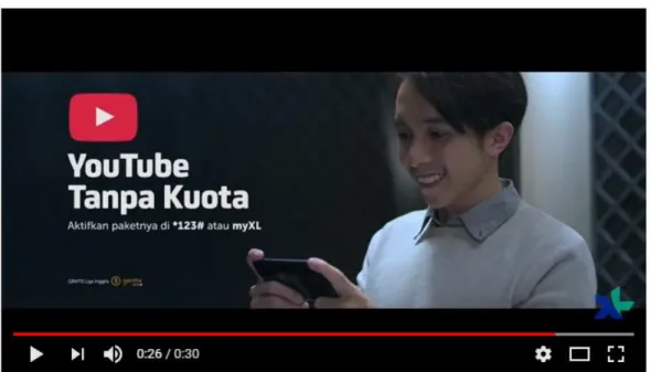Gambar 1.4 Iklan “YouTube tanpa Kuota dengan Paket Xtra Combo XL” 