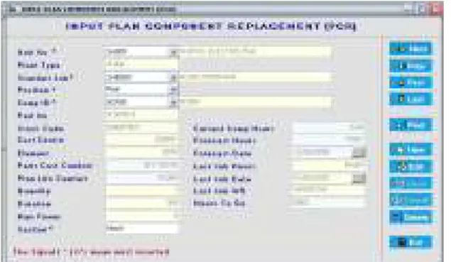 Gambar 7 Menu Setting Maintenance  Component Control System 