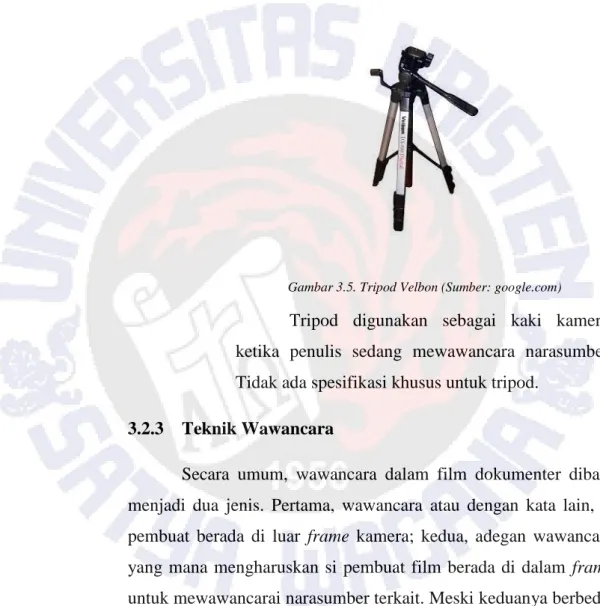 Gambar 3.5. Tripod Velbon (Sumber: google.com)