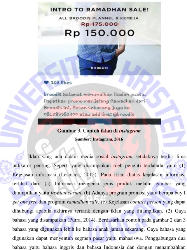 Gambar 3. Contoh iklan di instagram 