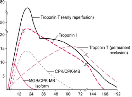 Grafik Evolusi Biomarker Jantung dalam Serum saat IMA 
