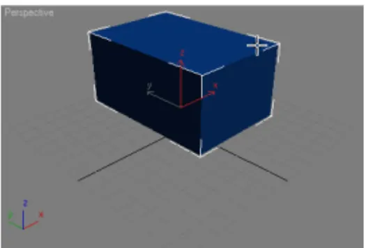 Gambar 1.2. Bentuk Kotak di dalam Perspective Viewport 