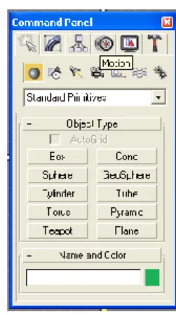 Gambar 1.3 Command Panels Gambar 1.2 Menu Bar 
