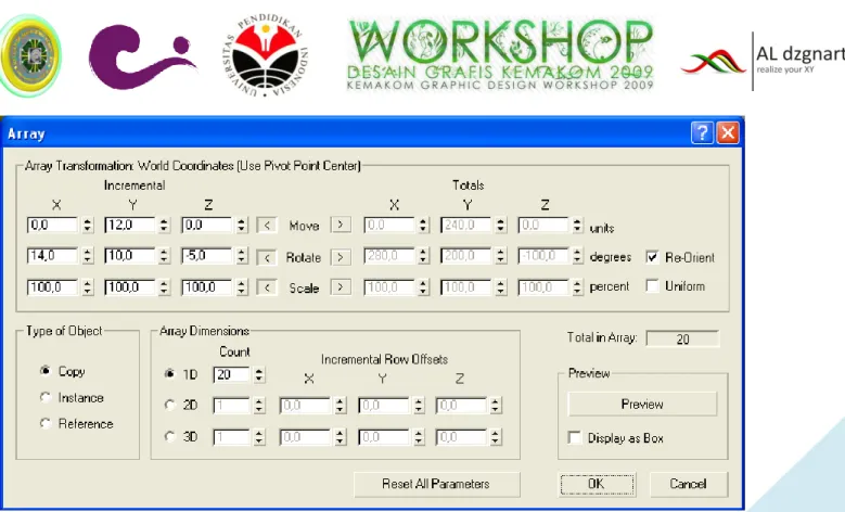 Gambar 2.7  Kotak dialog Array 