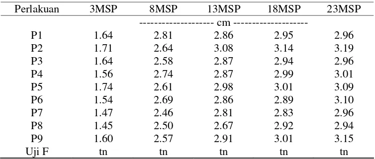 Tabel 5. Pengaruh Komposisi Pupuk Daun terhadap Panjang Daun Anggrek Dendrobium sp. 