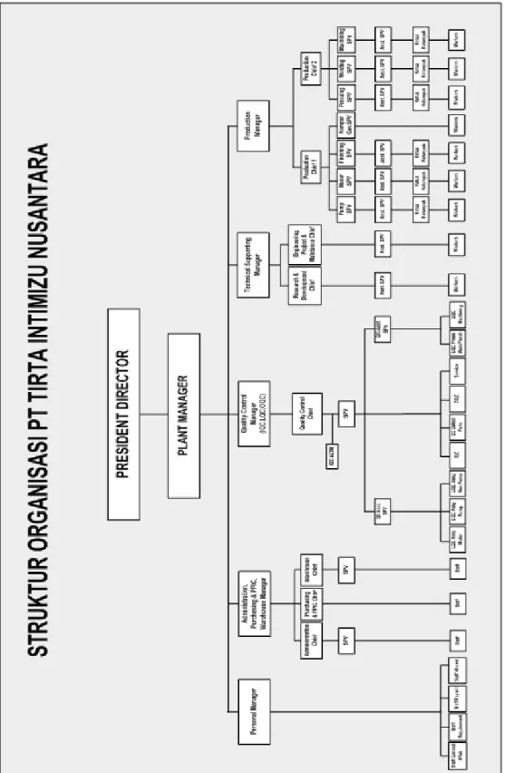 Gambar 1.1 Struktur Organisasi PT Tirta Intimizu Nusantara 