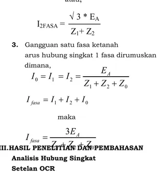 Gambar 8. Grafik karakteristik OCR  Setelan Recloser 1 