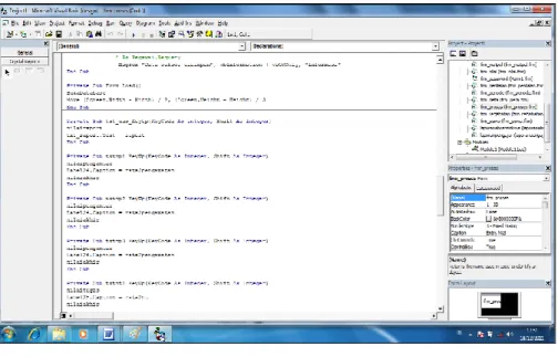 Gambar 2.9 Code Editor pada VB 6.0 