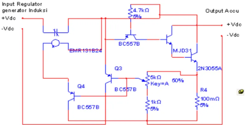 Gambar 2.3 Rangkaian pengisi accu otomatis  2.2.8 Mikrokontroler  Atmega8535 