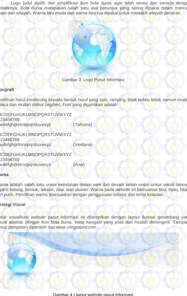 Gambar 3. Logo Pasut Informasi  Tipografi 