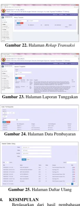 Gambar 22. Halaman Rekap Transaksi 