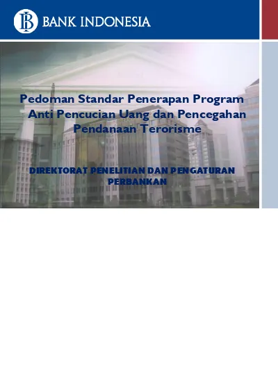 Pedoman Standar Penerapan Program Anti Pencucian Uang Dan Pencegahan ...