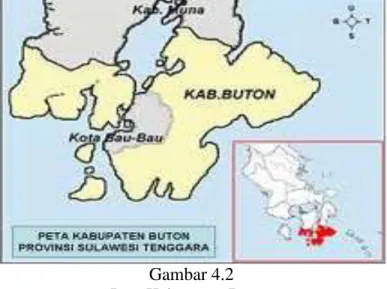 Gambar 4.2  Peta Kabupaten Buton  www.petadigitalku.blogspot.com 