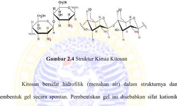 Gambar 2.4 Struktur Kimia Kitosan 
