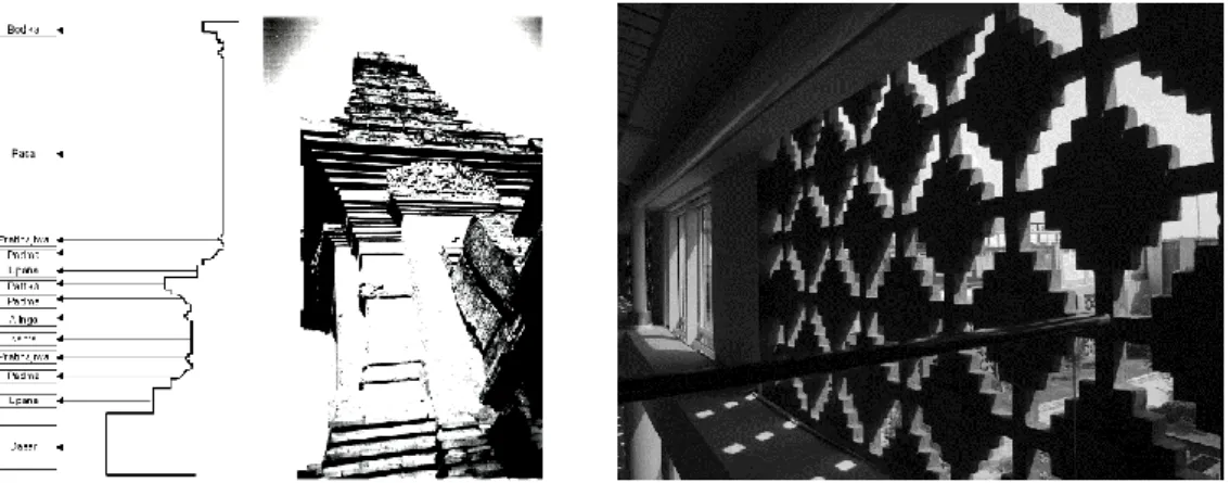 Gambar 6 ornamental dan batik fraktal  sumber: survey 2011 dan www.enchgallery.com 