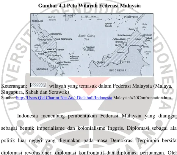 Gambar 4.1 Peta Wilayah Federasi Malaysia 