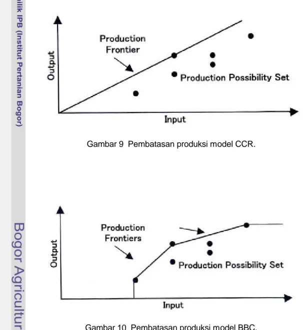Gambar 9  Pembatasan produksi model CCR. 