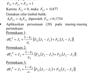 Gambar 9 Tahanan termal sistem perisai 