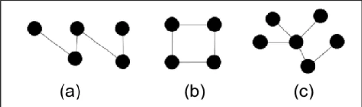 Gambar 2.3 Contoh graf (a) lintasan (b) lingkaran (c) pohon
