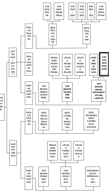 Gambar 3.1. Struktur Organisasi Sumber. PMI Cab Kota Bandung 
