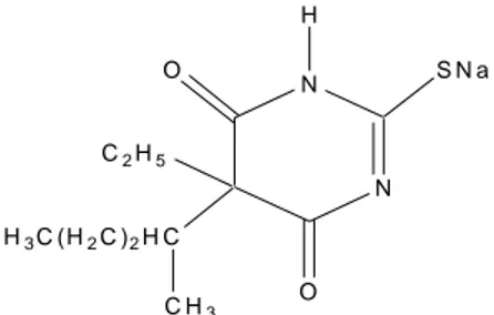 Gambar 2.  Struktur kimia Natrium Thiopental 