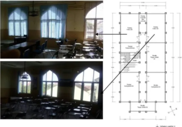 Gambar 8. Ruang kuliah 3 dan ruang kuliah 4 pada lantai 2 Sumber: Dokumen Penelitian