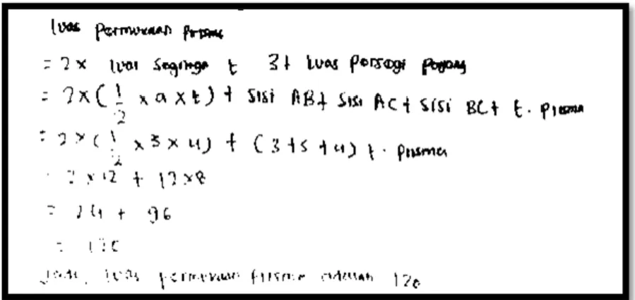 Gambar 1.4 Hasil pekerjaan siswa yang menyajikan konsep dalam berbagai bentuk  representasi matematis 