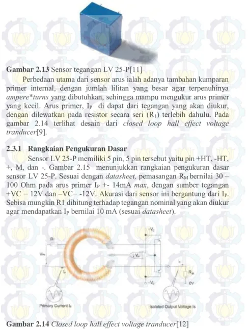 Gambar 2.14 Closed loop hall effect voltage tranducer[12] 