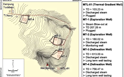 Gambar 2. Peta Lokasi Sumur Eksplorasi Mataloko