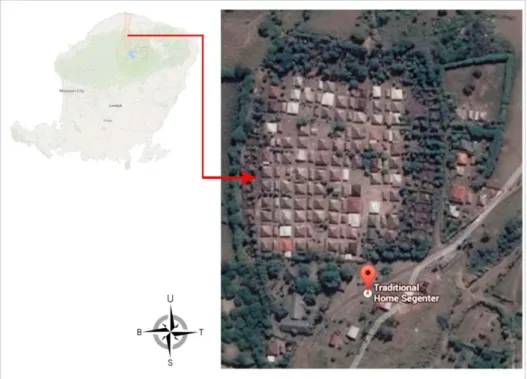 Gambar 1. Denah Dusun Segenter  Sumber: Google Maps, 2015                                                   
