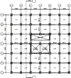 Gambar 5.2. Denah Struktur (Tipikal Semua Lantai). 