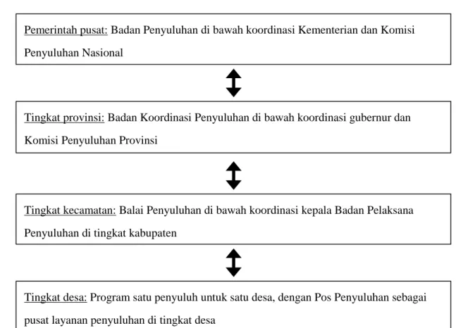 Gambar 1. Struktur Organisasi Penyuluhan Pemerintah berdasarkan UU No.16/2006 