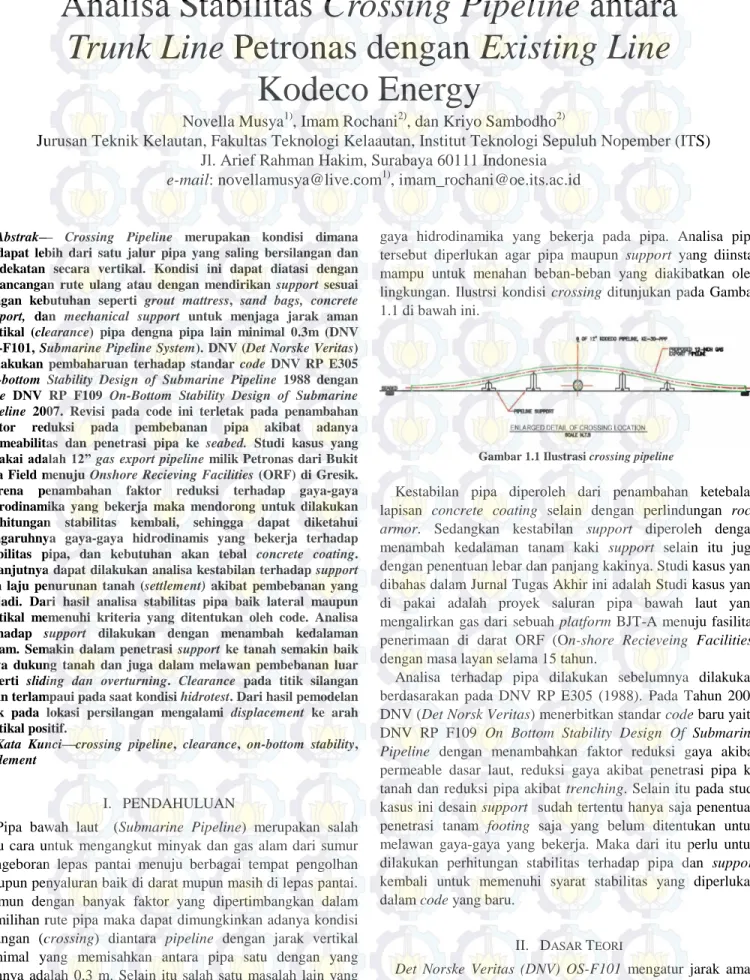 Gambar 1.1 Ilustrasi crossing pipeline 