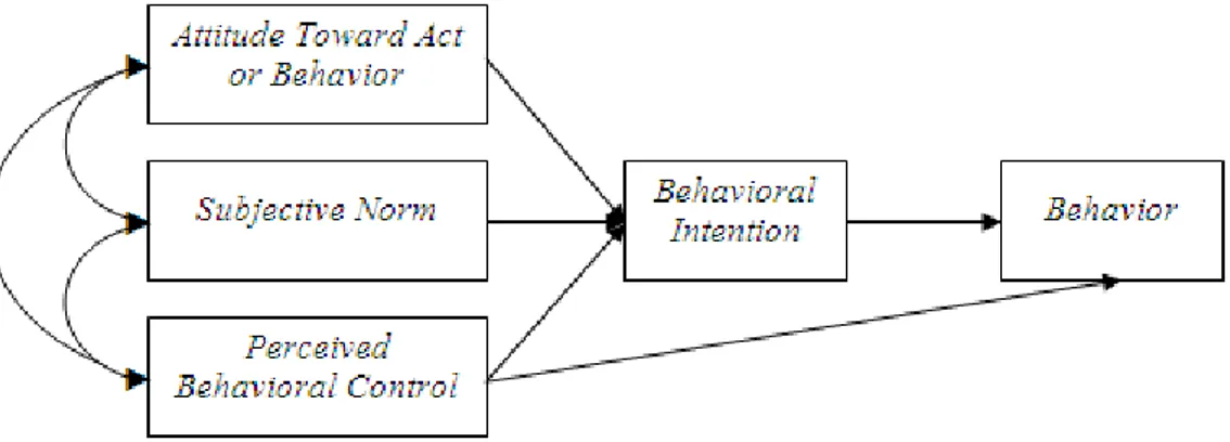 Gambar 2.2 Skema of Theory of Planned Behavior  2.1.3 Minat Penggunaan E-money 