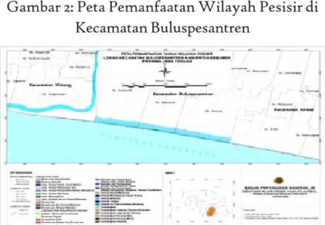 Gambar 3: Peta Pemanfaatan Wilayah Pesisir di Kecamatan Mirit