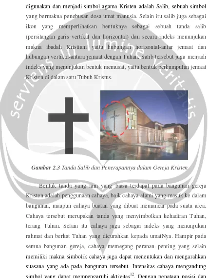Gambar 2.3 Tanda Salib dan Penerapannya dalam Gereja Kristen 